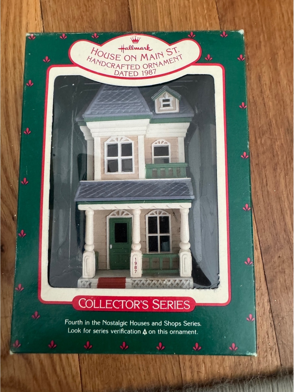 Hallmark House on Main St. Handcrafted Ornament Dated 1987 Collector's Series